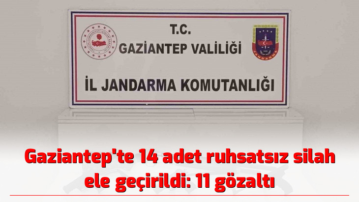 Gaziantep'te 14 adet ruhsatsız silah ele geçirildi: 11 gözaltı